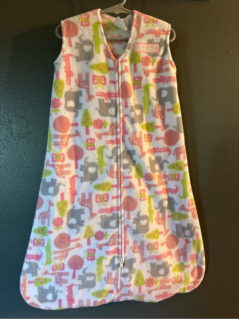 HALO Pink & Green Animal Print Fleece Sleep Sack